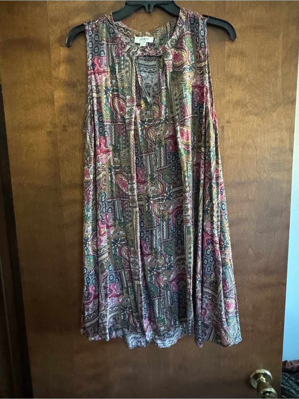 Umgee Multi-Color Paisley A-Line Skirt